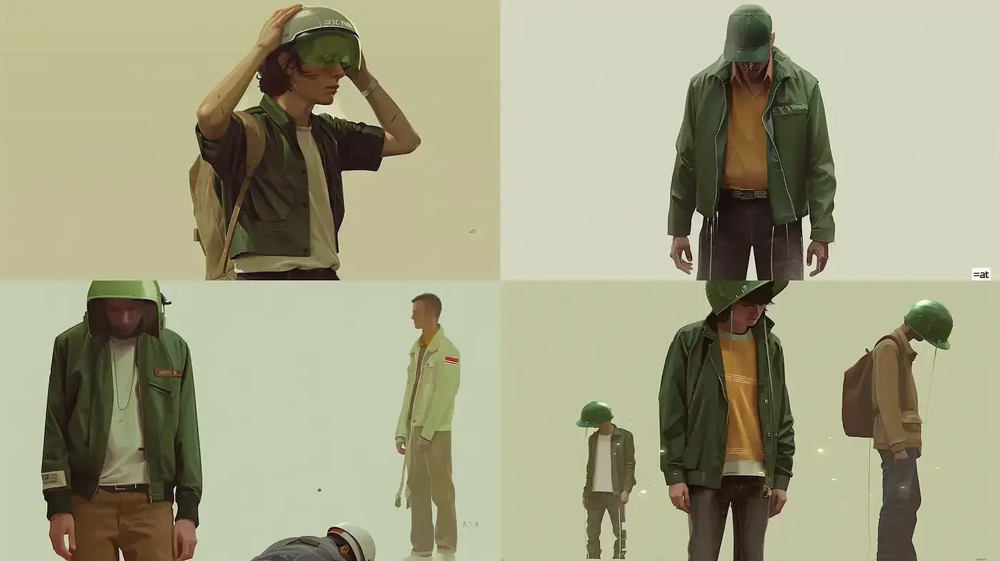 Contemporary, Minimalist Aesthetic with Military Influences - Midjourney sref style