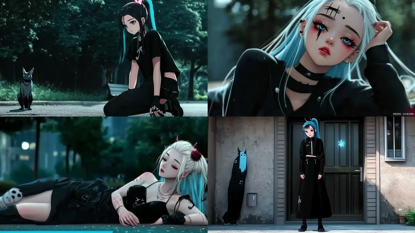 Ethereal Anime-inspired Cyberpunk Dreamscapes - Midjourney sref style