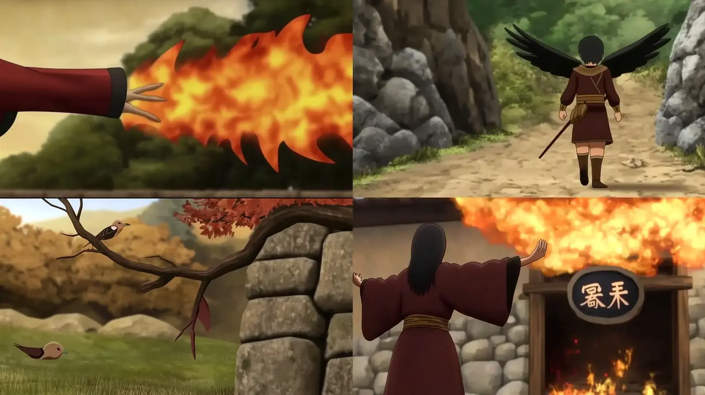 Harmonious Dance of Warmth and Adventure: A Stylized Homage to Animated Storytelling - Midjourney sref style
