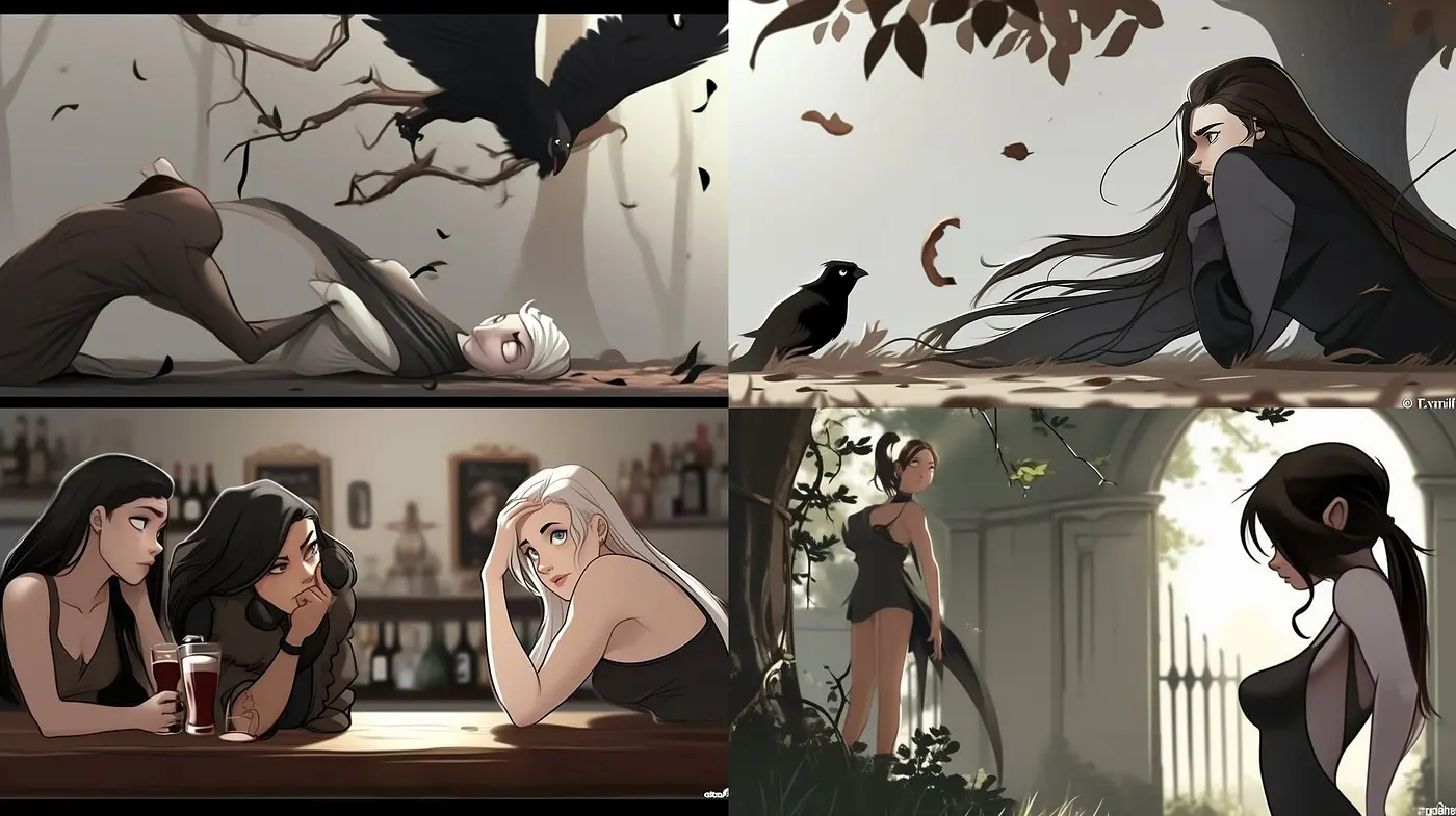 Melancholic Elegance in Stylized Realism: A Consistent Aesthetic Across Diverse Scenes - Midjourney sref style