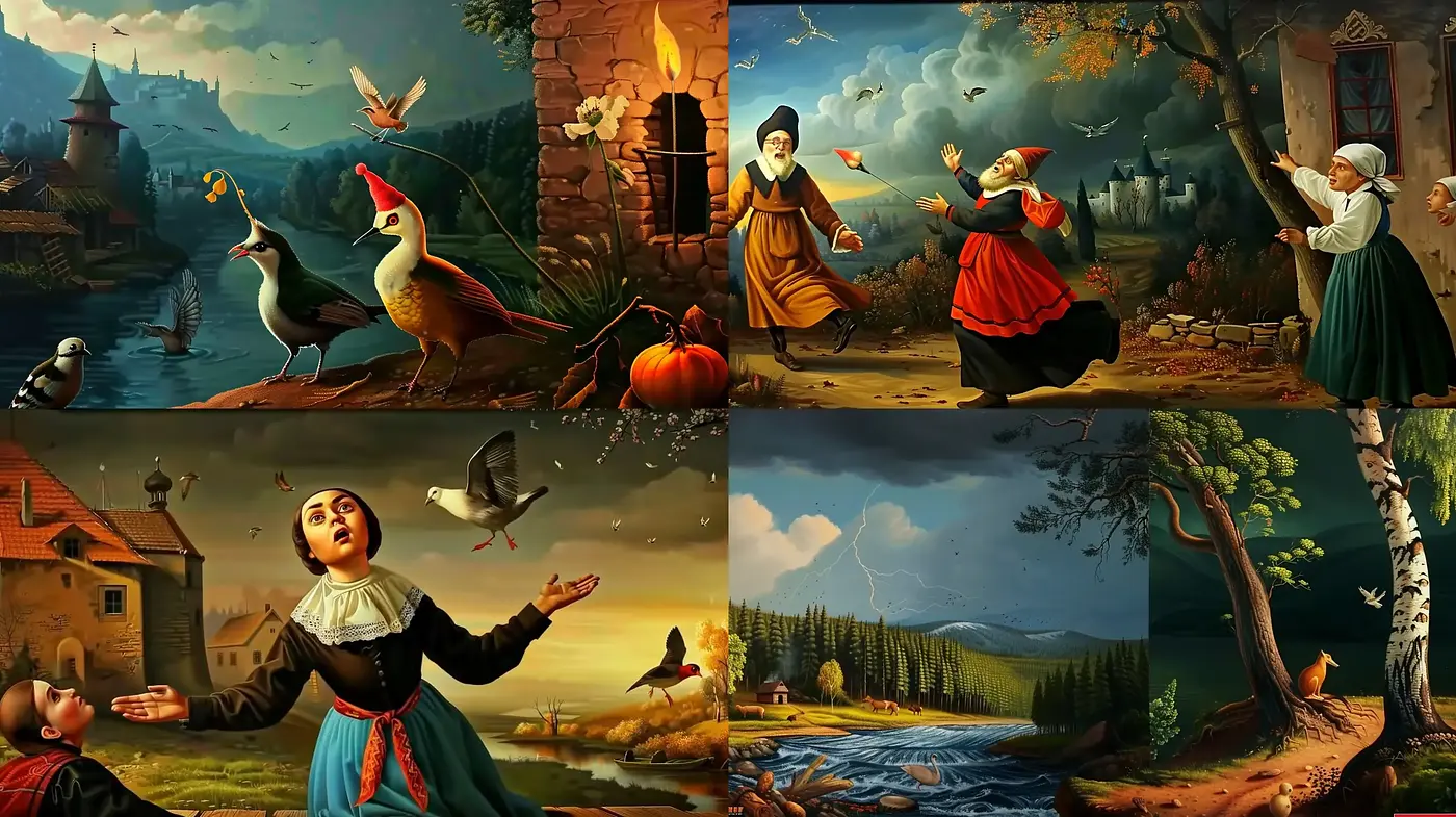 Harmonious Rustic Renaissance with a Pastoral Symphony - Midjourney sref style