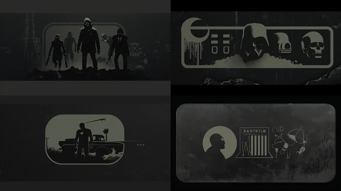 Monochromatic Elegy: A Uniform Noir and Greyscale Artistic Voyage - Midjourney sref style