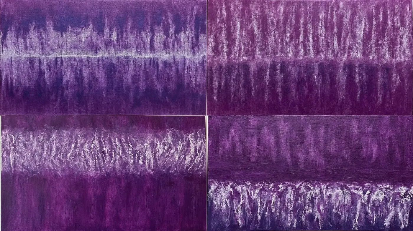 Ethereal Purplescapes with Textural Depth and Fluidity - Midjourney sref style