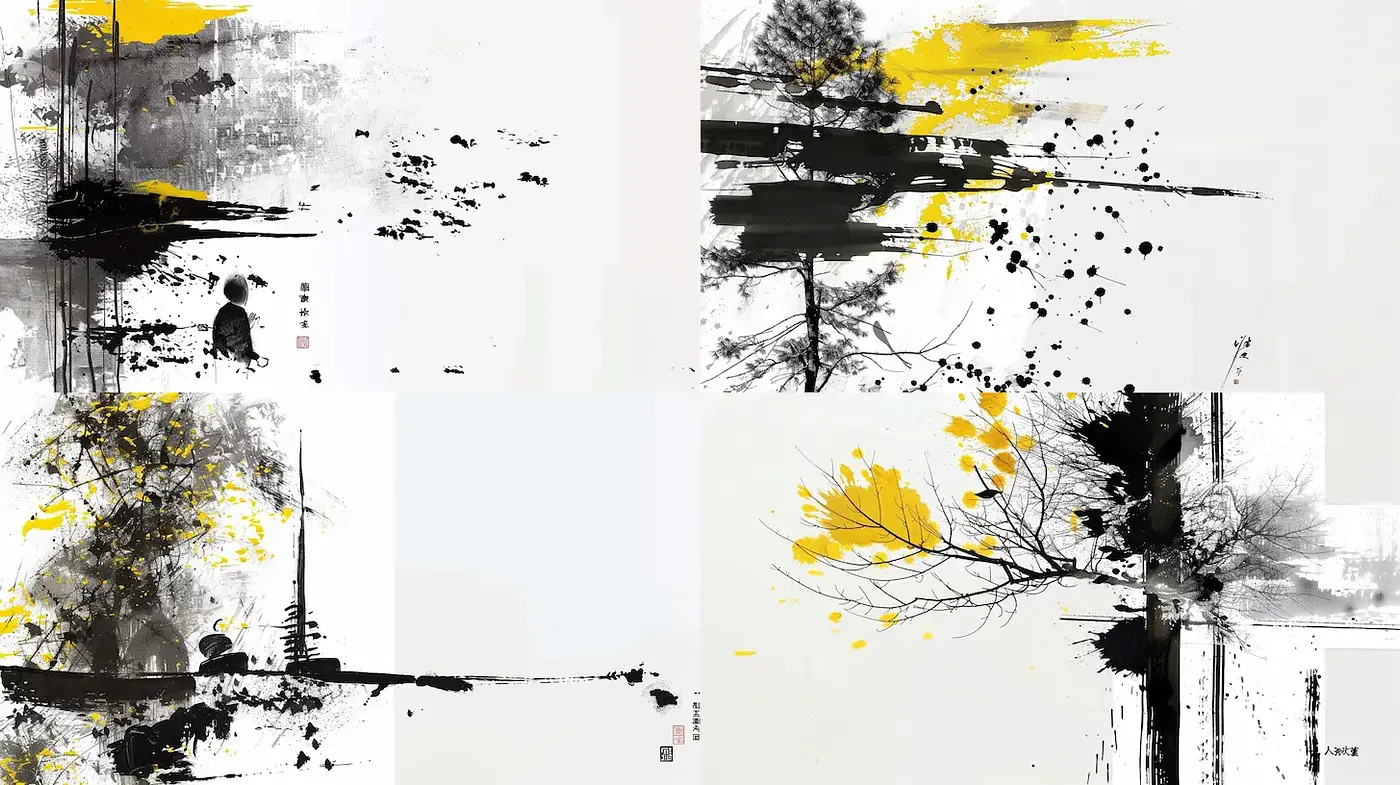 Contemporary Abstract Expressionism with Organic Elements - Midjourney sref style