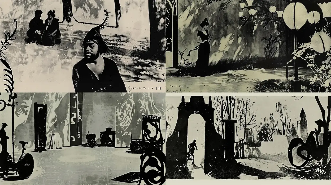 Exploration of Monochrome Surrealism with Vintage Influences - Midjourney sref style