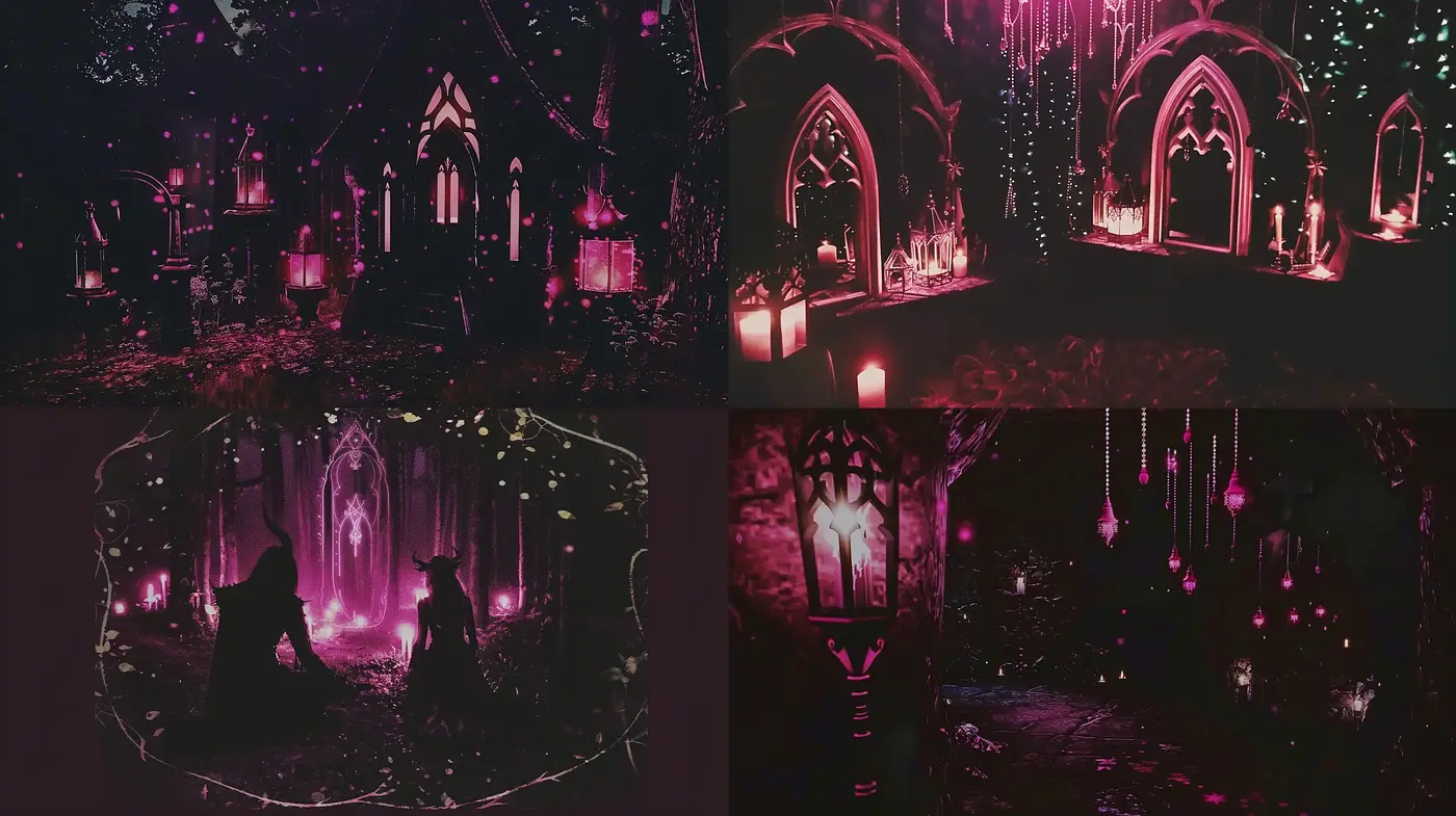 Gothic Reverie: A Synthesis of Twilight Ambiance and Arcane Mystique - Midjourney sref style