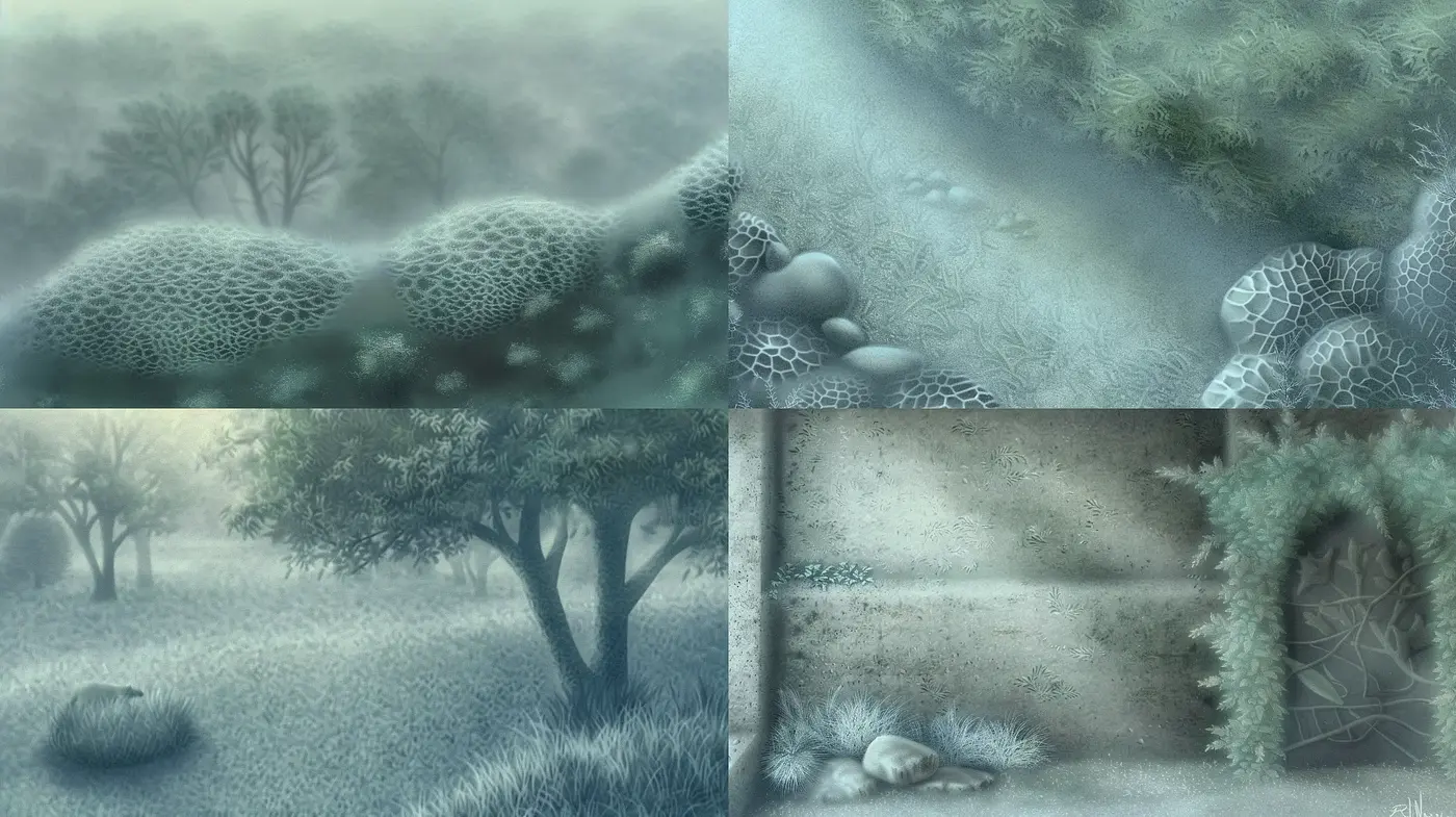 Misty Ethereal Dreamscape with Surrealist Overtones - Midjourney sref style