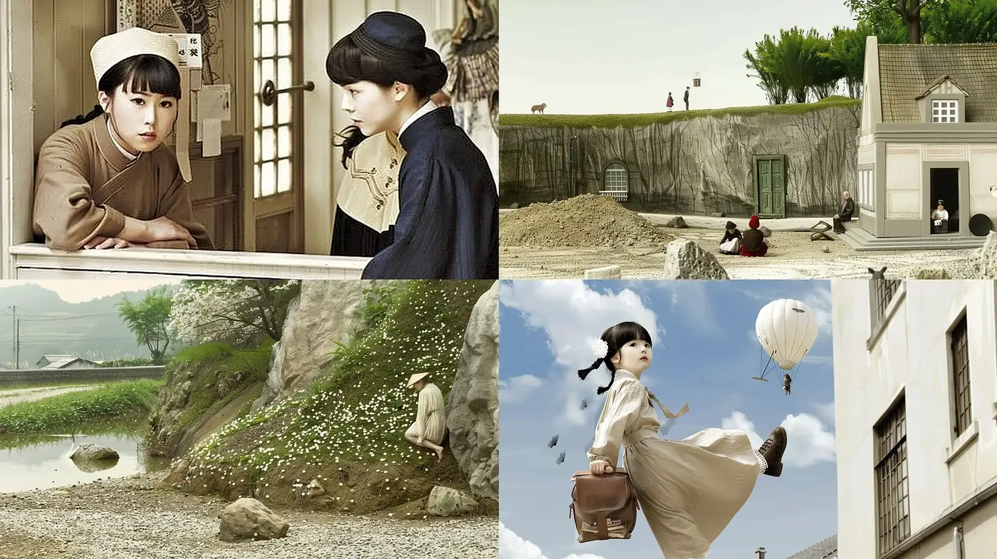 Surreal Pastoral Dreamscapes with Ethereal Overtones - Midjourney sref style
