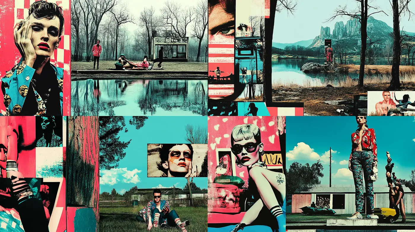 Vintage Americana Dreamscape with Surreal Overtones - Midjourney sref style