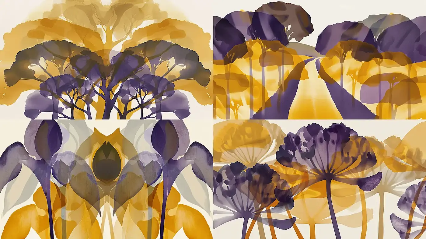 Whimsical Abstract Nature Illustration with Ethereal Quality - Midjourney sref style