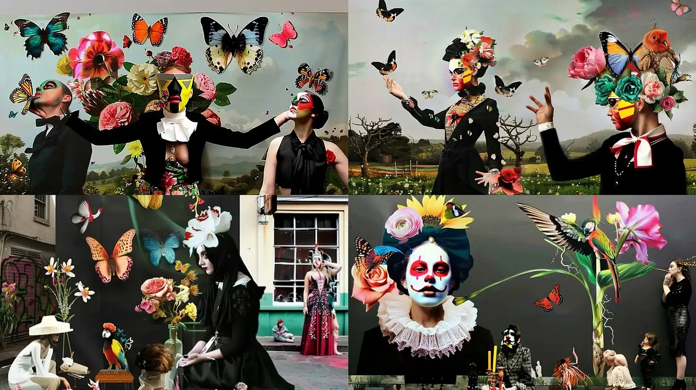 Surreal Elegance Amidst Ethereal Bloom: A Vibrant Fusion of Nature and Whimsy - Midjourney sref style