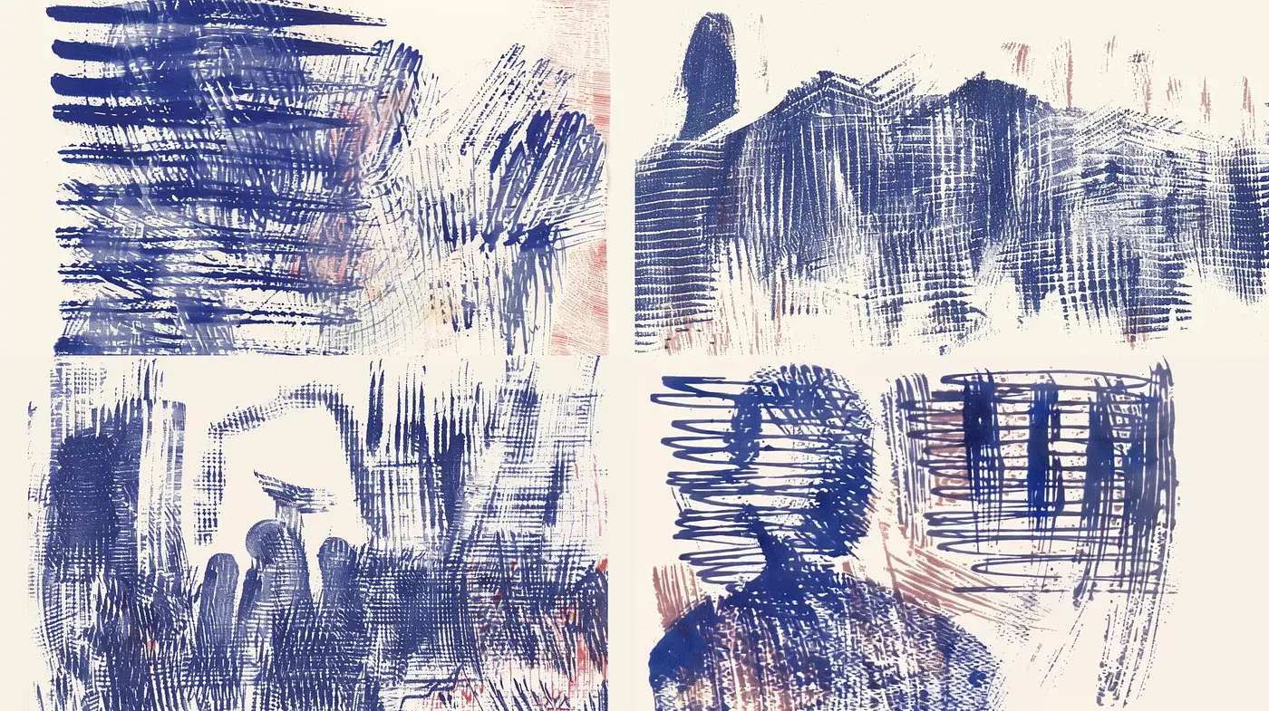 Abstract Expressionist Brushwork Harmony - Midjourney sref style