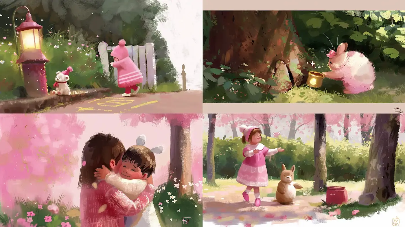 Charming Whimsy with Soft Pastel Touches - Midjourney sref style
