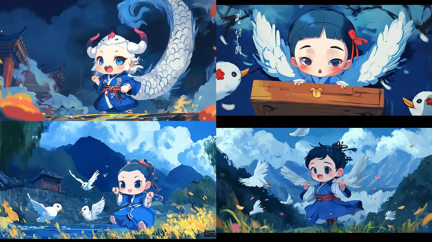 Enchanting Mythical Anime-Inspired Vivid Fantasy - Midjourney sref style