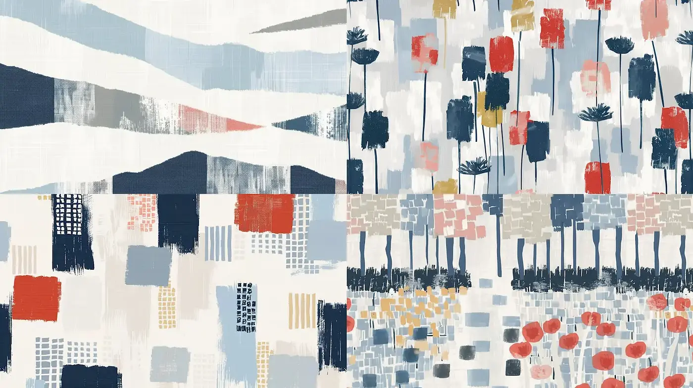 Contemporary Abstract Textures with a Light and Airy Vibe - Midjourney sref style