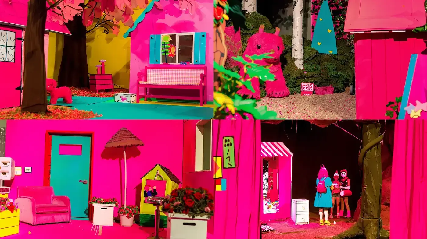 Vibrant and Whimsical Colorful Environments with a Playful Aesthetic - Midjourney sref style