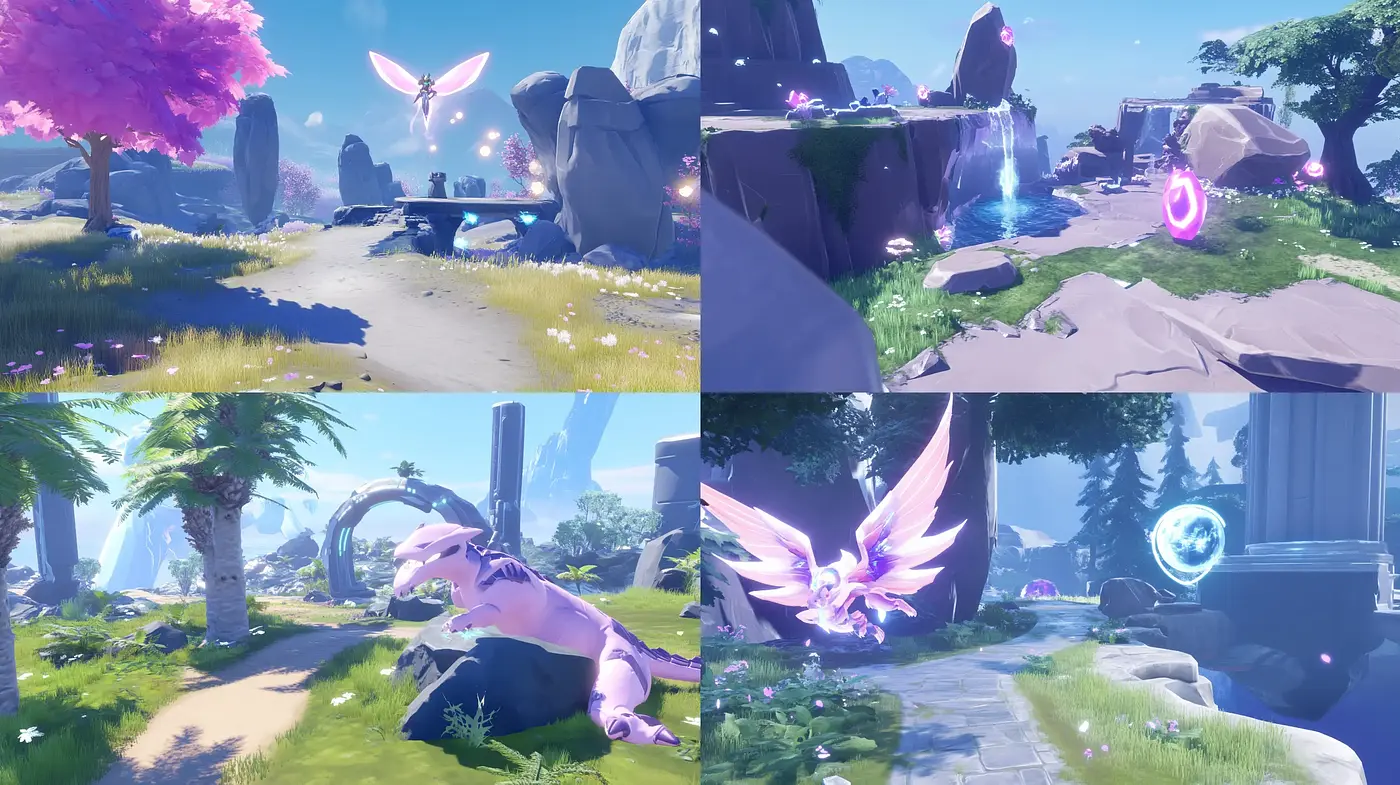 Ethereal Pastel Dreamscapes with Consistent Fantasy Elements - Midjourney sref style