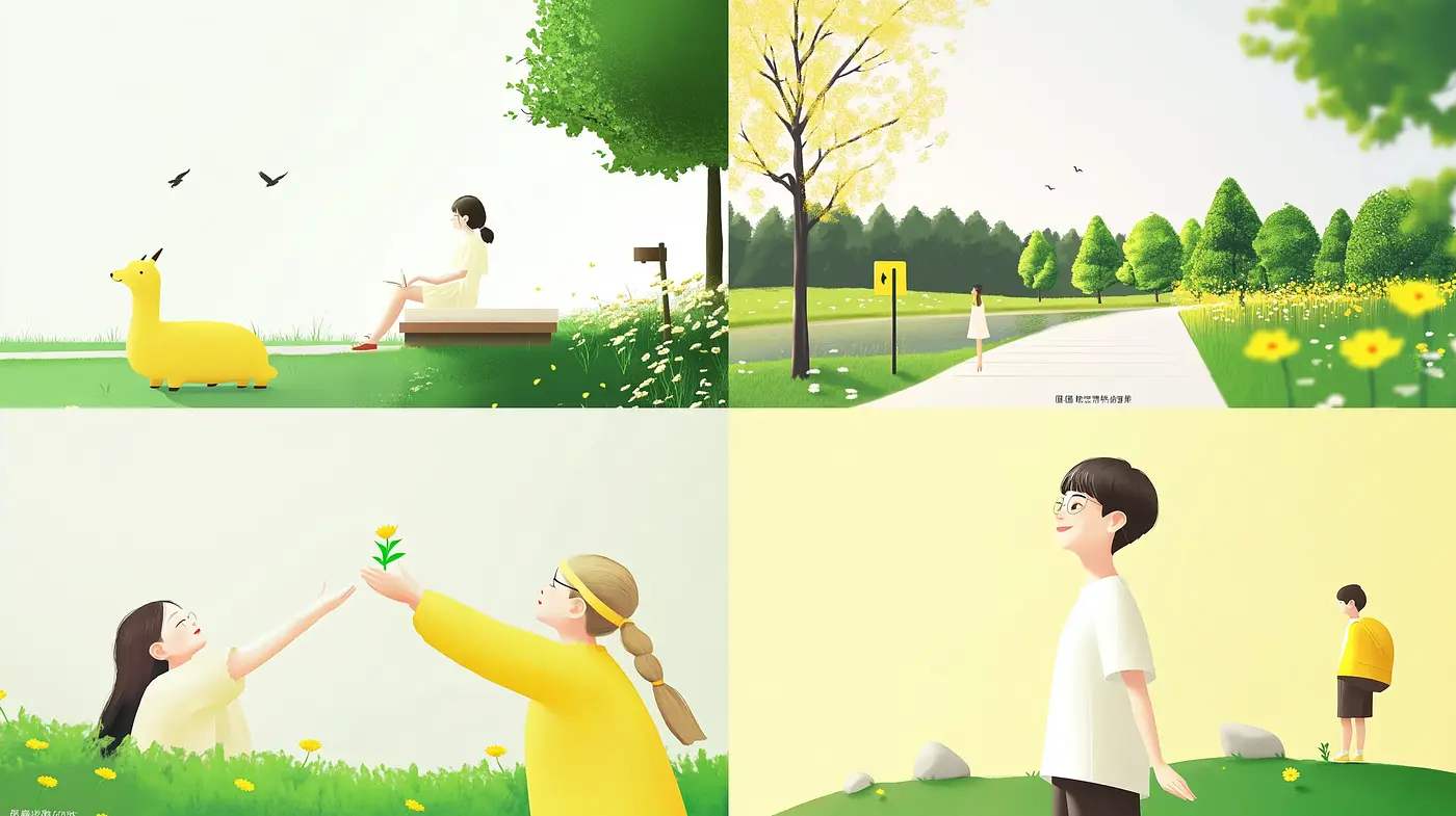 Serene Pastoral Harmony: A Soft-Toned Journey Through Idyllic Landscapes - Midjourney sref style