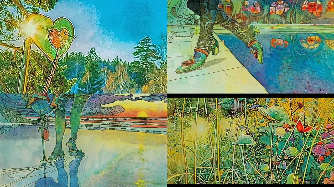 Colorful and Expressive Illustrations with Nature-Inspired Themes - Midjourney sref style