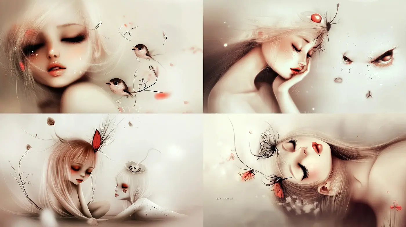 Ethereal Whispers of Fantasy: A Dreamy Fusion of Surrealism and Soft Tones - Midjourney sref style