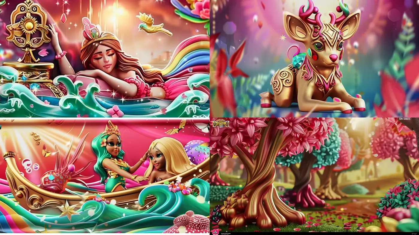 Enchanted Spectrum: A Whimsical Fusion of Nature and Magic - Midjourney sref style