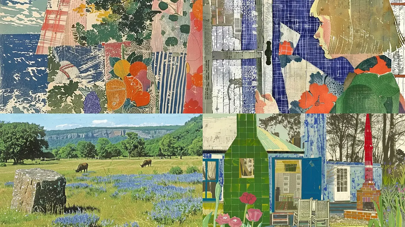 Patchwork Quilt of Memory: A Fusion of Fabrics and Life's Canvas - Midjourney sref style