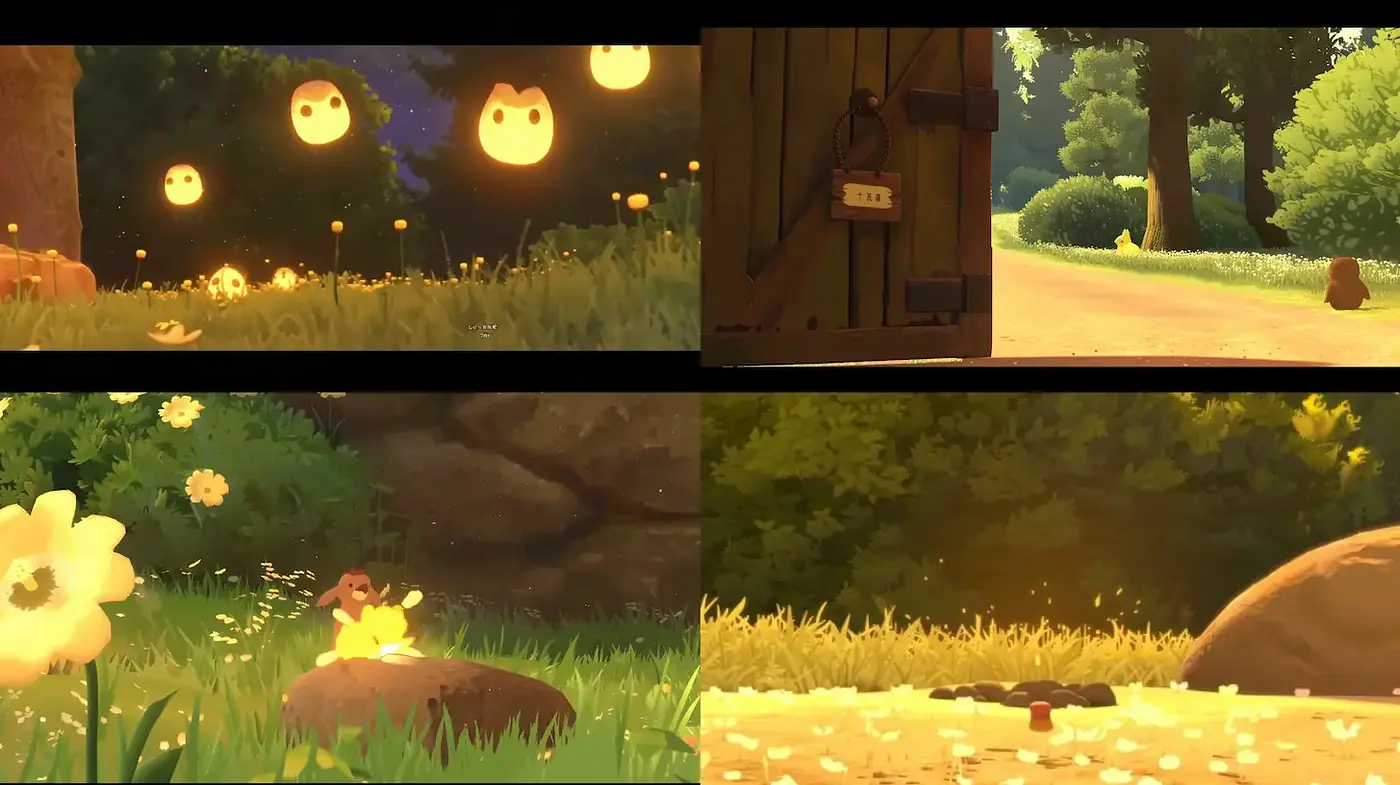Charming, whimsical, and serene ambiance with a focus on warm lighting and natural elements - Midjourney sref style