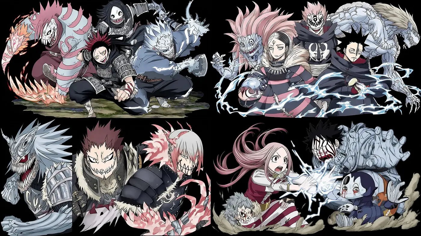 Dynamic and Colorful Character Illustrations with Elemental Themes - Midjourney sref style