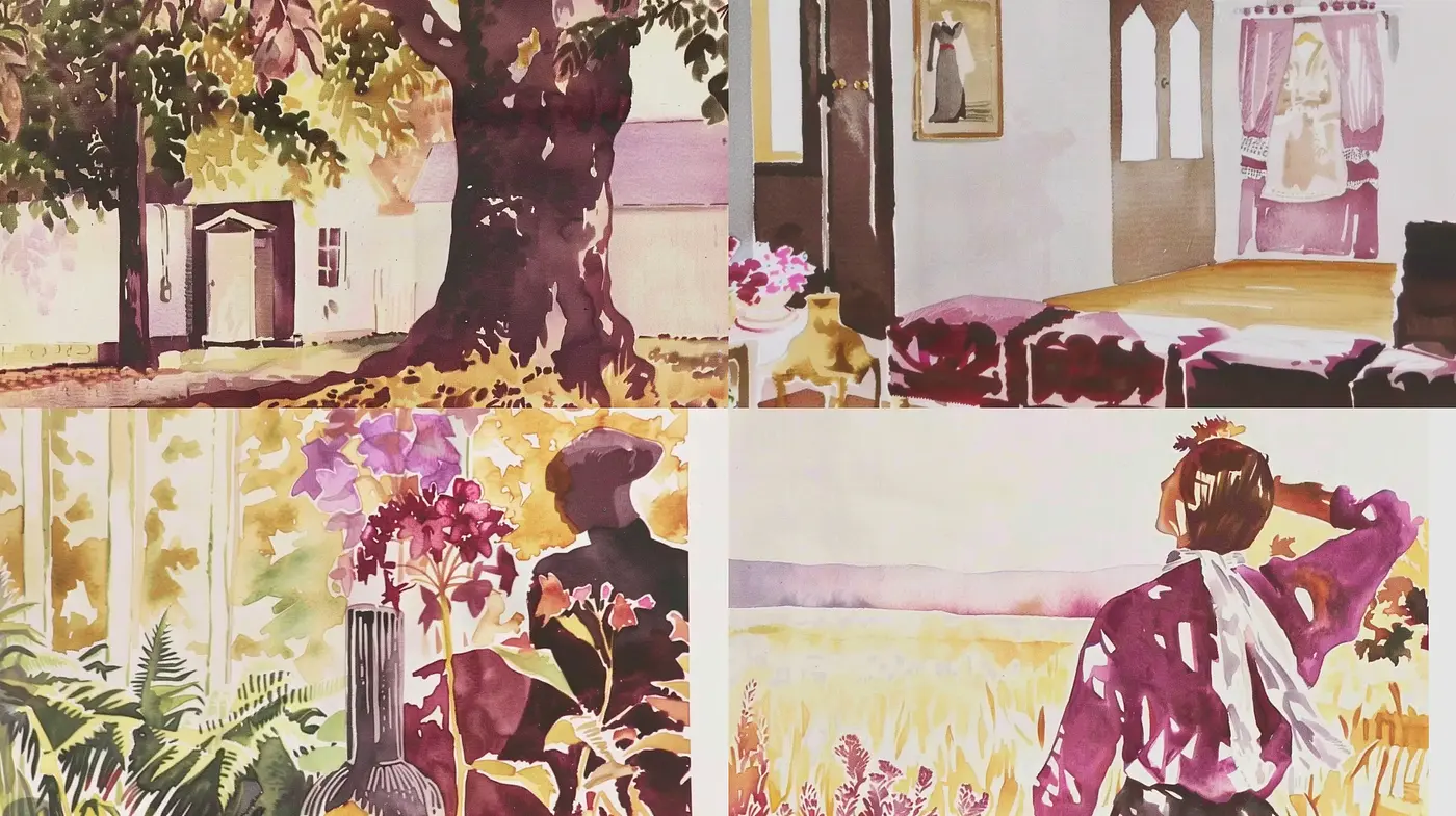 Idyllic Watercolor Reverie: A Harmonious Fusion of Pastel Hues and Impressionistic Touch - Midjourney sref style