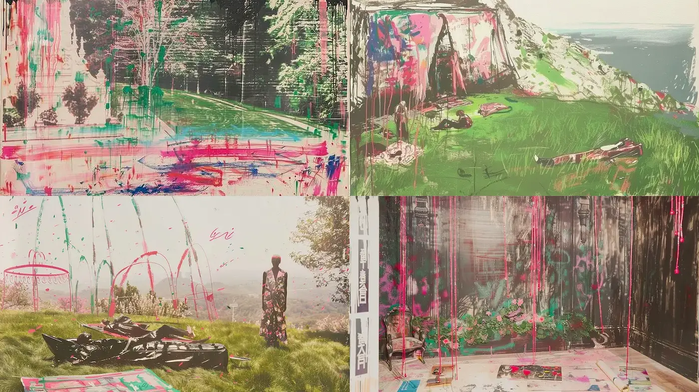 Vibrant Impressionistic Fusion with Contemporary Elements - Midjourney sref style