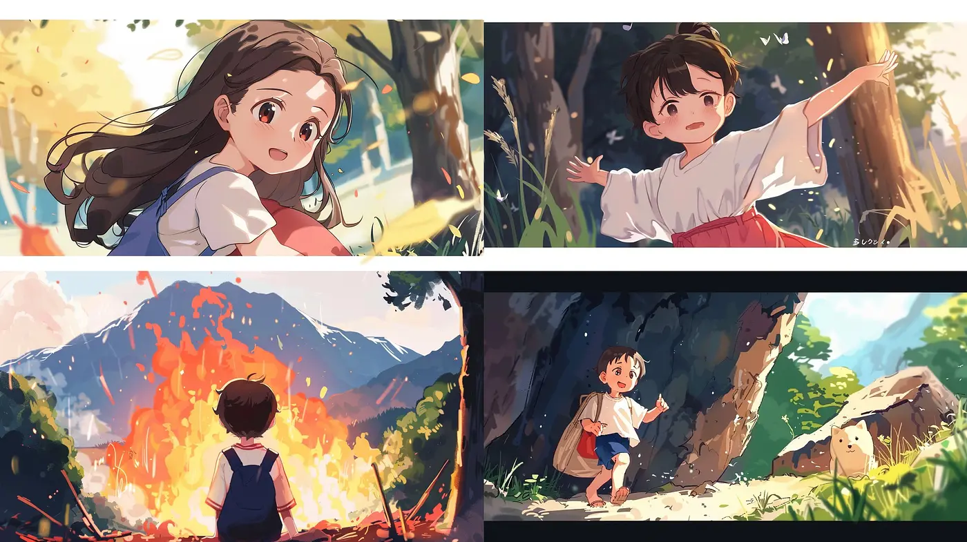 Luminous Serenity: A Homage to Anime Portraiture and Pastoral Elegance - Midjourney sref style