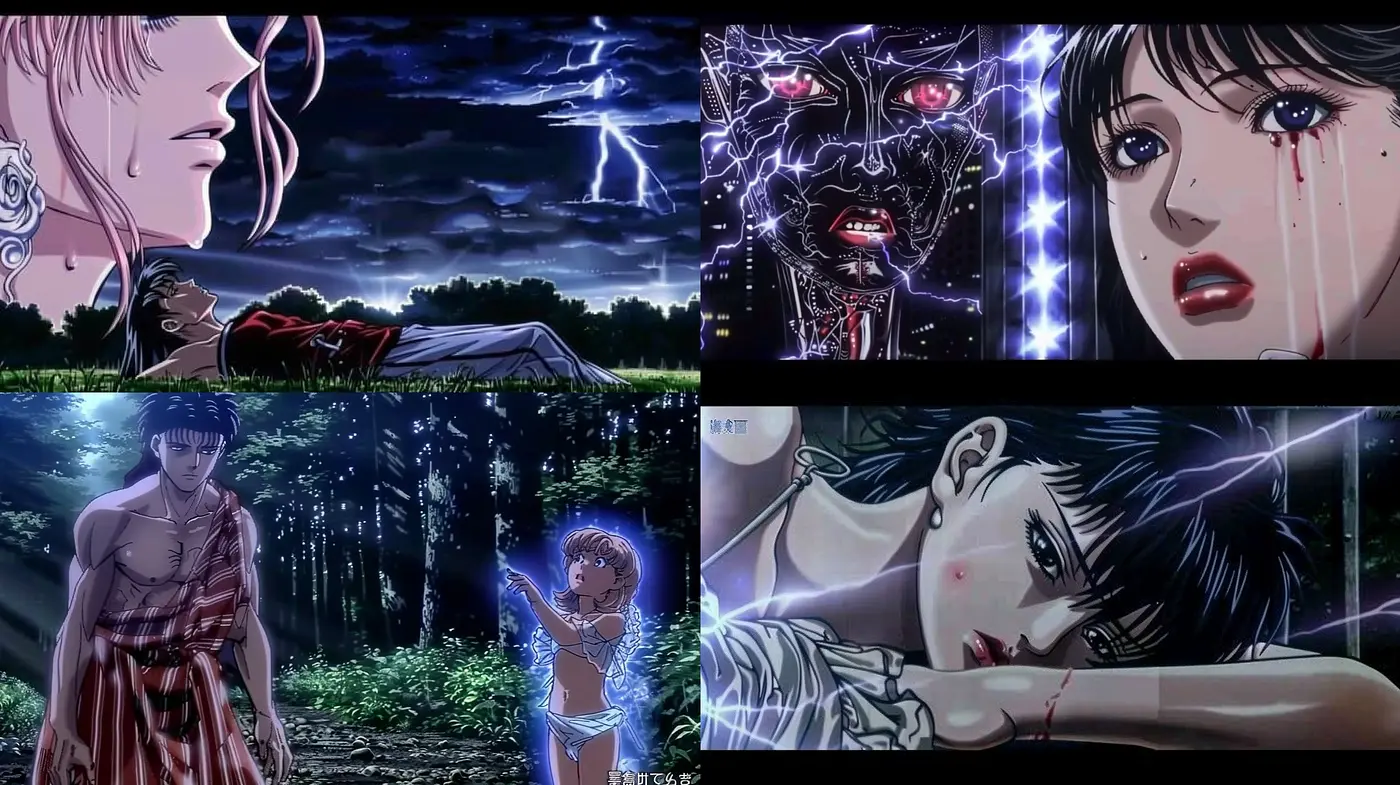 Nocturnal Anime Dreamscape: A Synthesis of Surrealism and Anime Aesthetics - Midjourney sref style