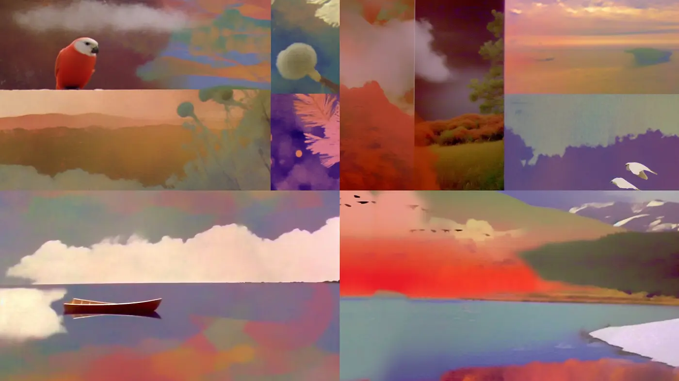 A Medley of Ethereal Horizons in Warm Hues - Midjourney sref style