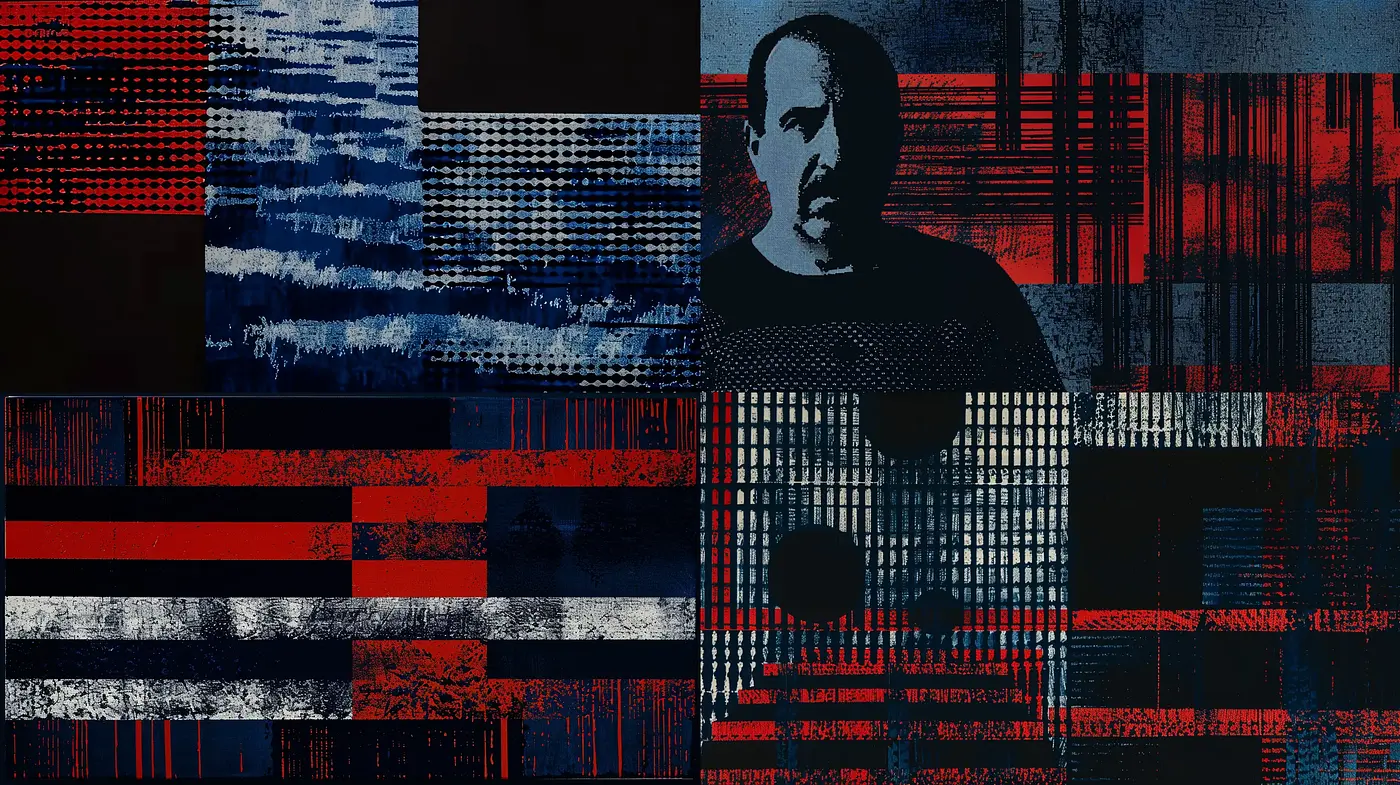 Contemporary Glitch Art Fusion with Abstract Expressionism - Midjourney sref style