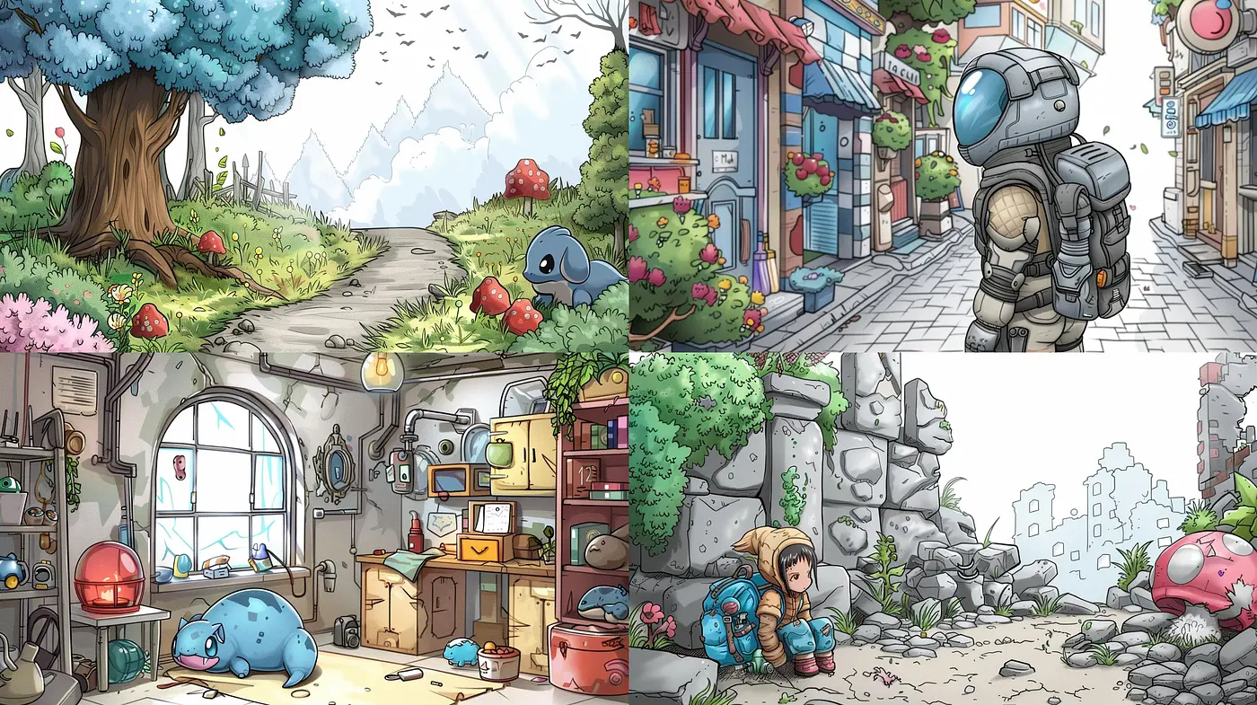 Whimsical Storybook Exploration: A Serene Journey through Pastel Dreams - Midjourney sref style