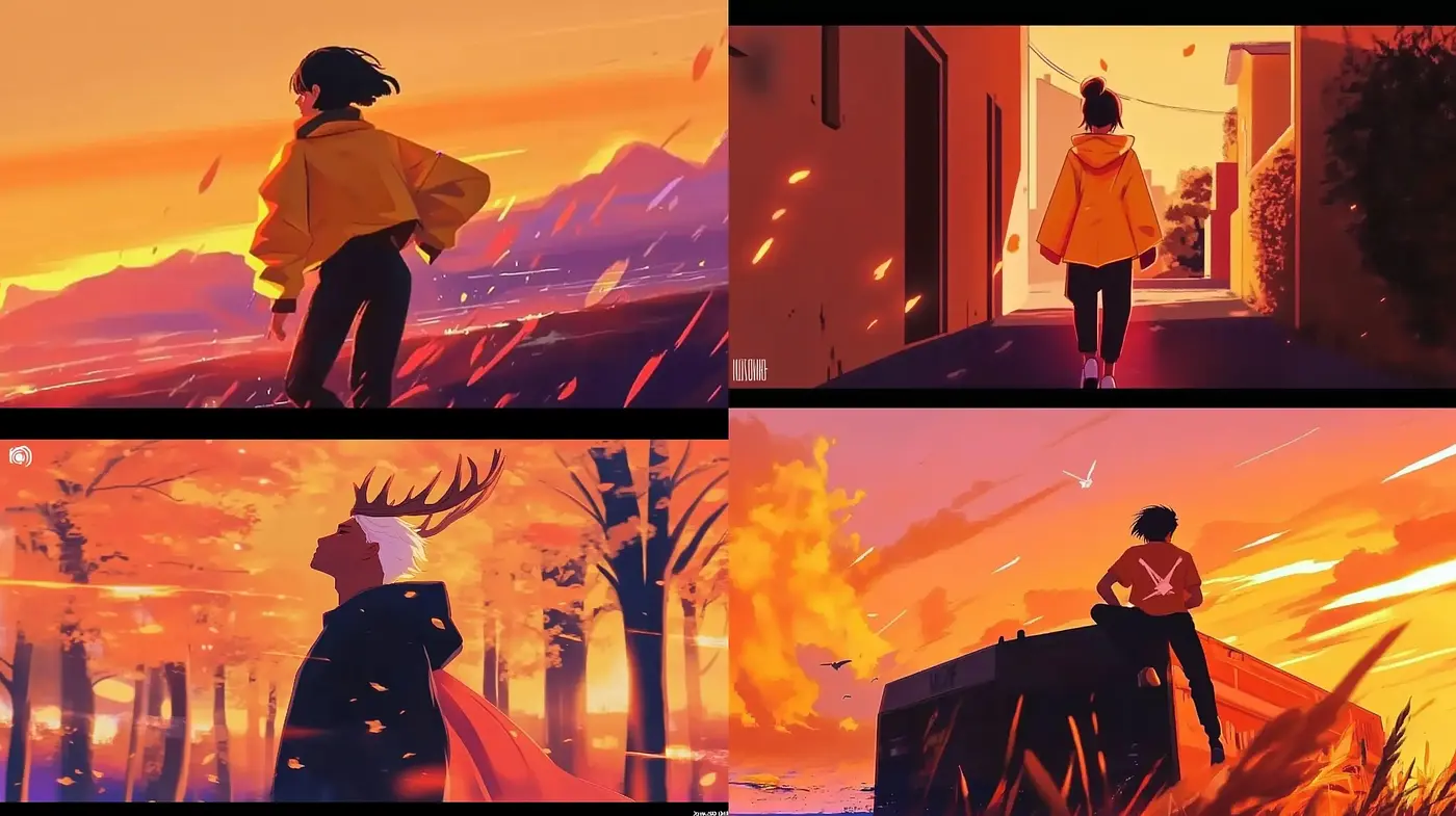 Luminous Dusk and Dawn: A Tranquil Anime-Inspired Aesthetic - Midjourney sref style