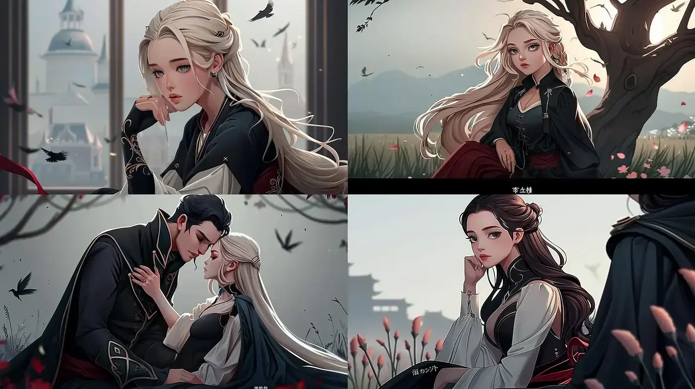 Charming and Romantic Illustrations with a Touch of Fantasy - Midjourney sref style