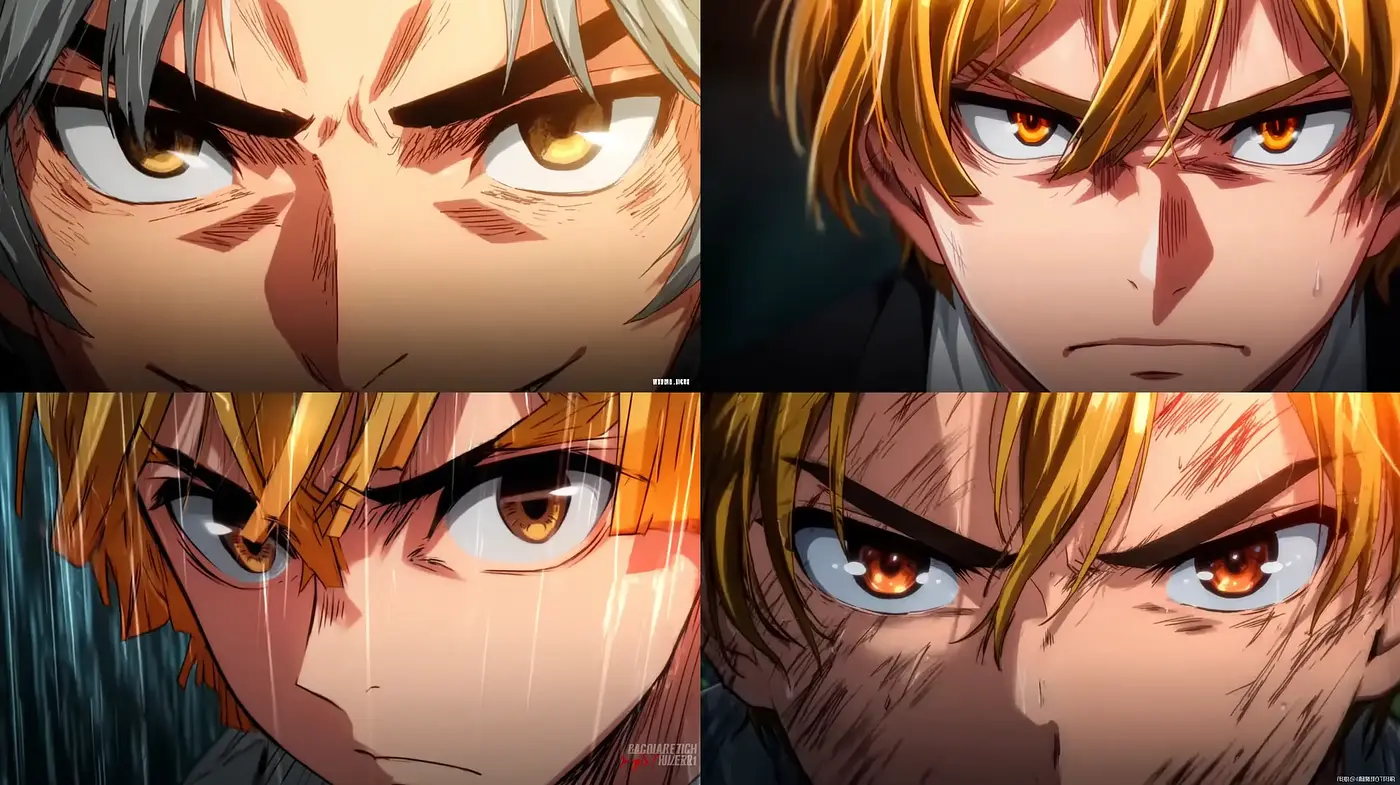 Dynamic Expression in Anime Style with Moody Atmosphere - Midjourney sref style