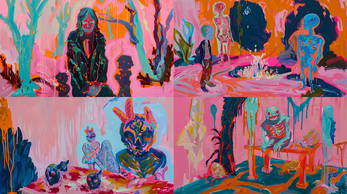 Vibrant Expressionist Dreamscape - Midjourney sref style