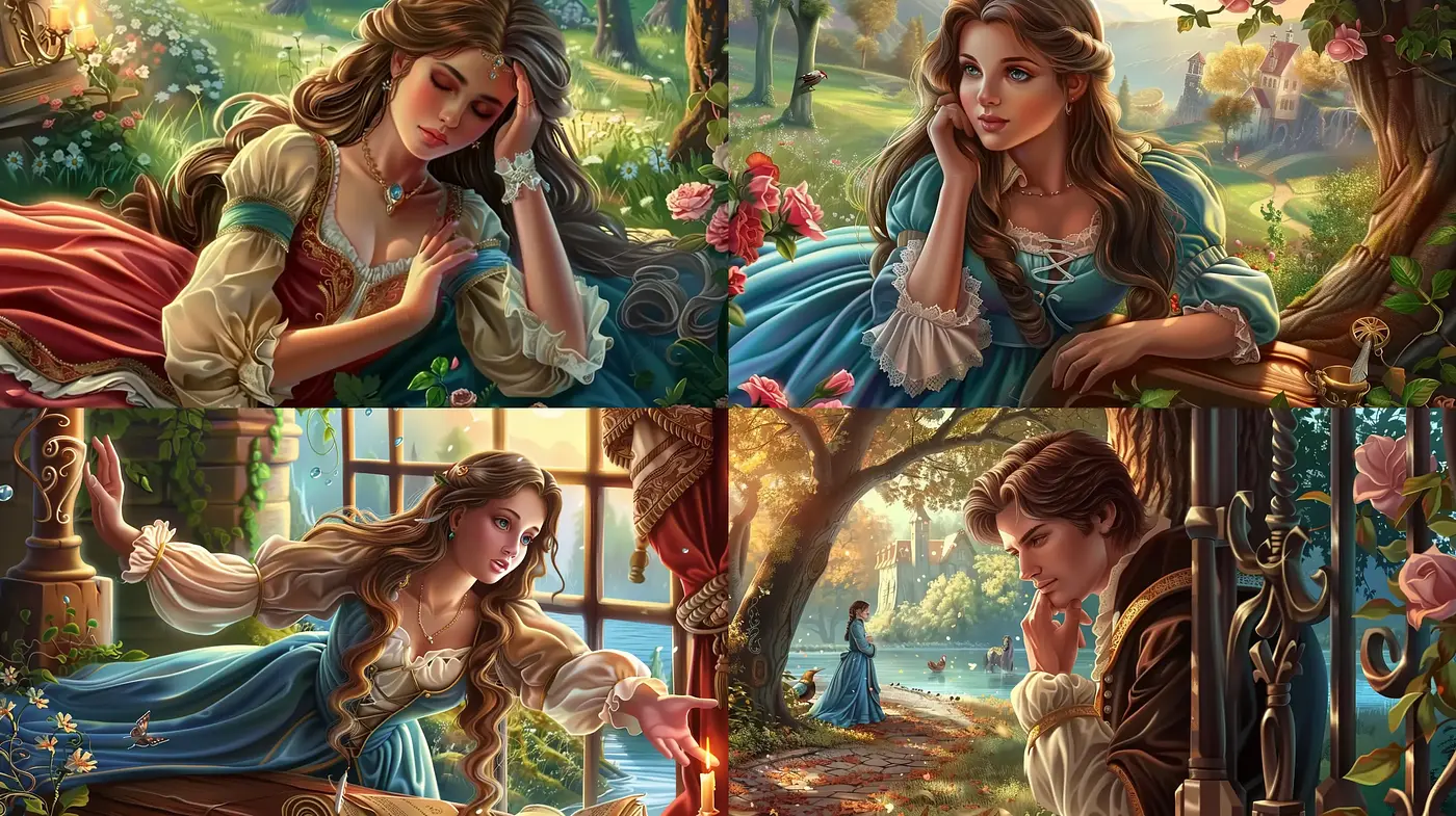 Enchanted Romanticism: A Timeless Fusion of Fantastical Realism and Luminous Garden Scenes - Midjourney sref style