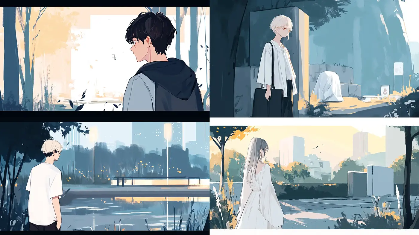 Serene Dusk: An Evocative Fusion of Anime-Inspired Ethereality and Urban Calm - Midjourney sref style
