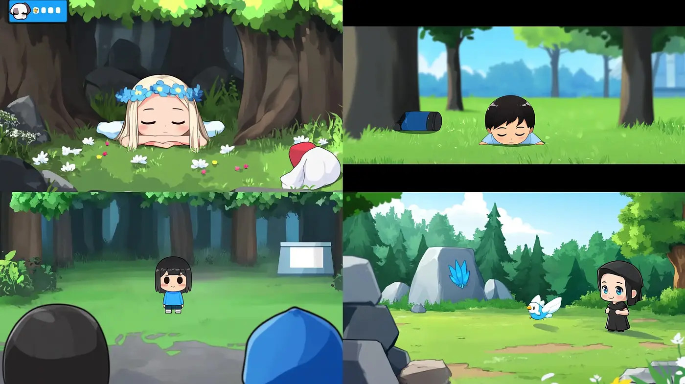 Consistent Whimsical Anime-Inspired Outdoor Scenes - Midjourney sref style