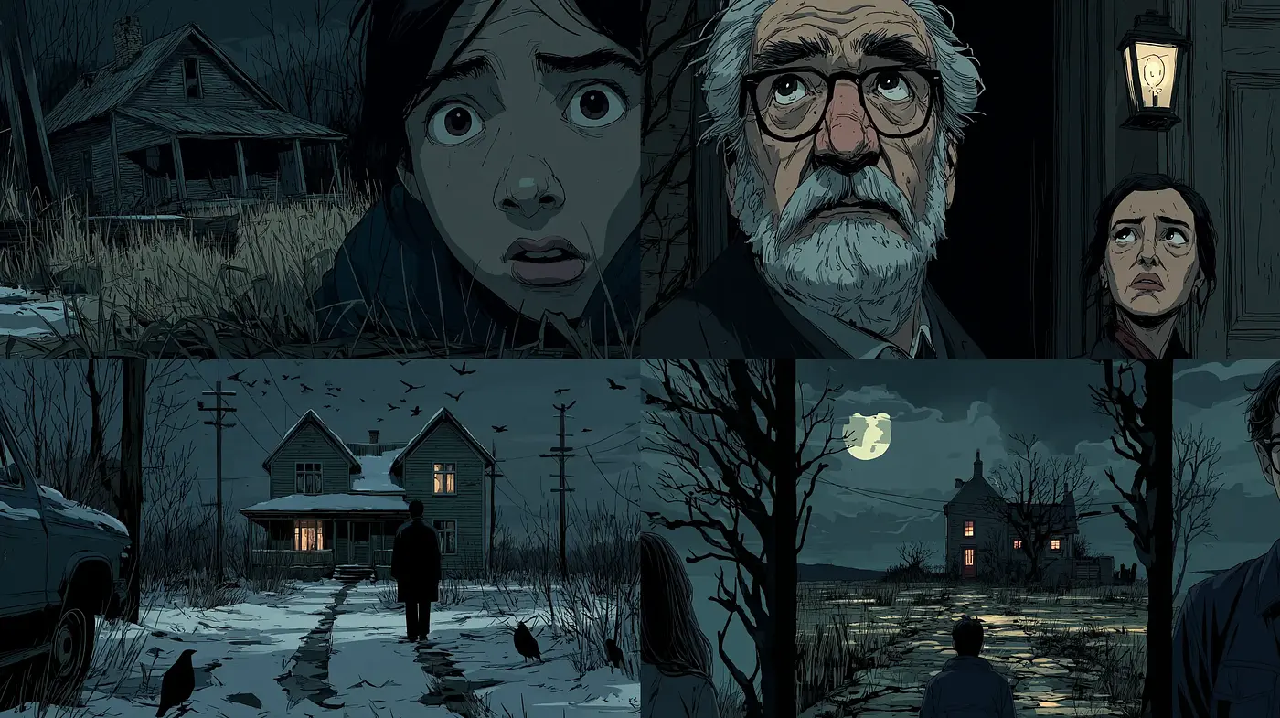 Eerie and Atmospheric Illustrative Style with Haunting Realism - Midjourney sref style