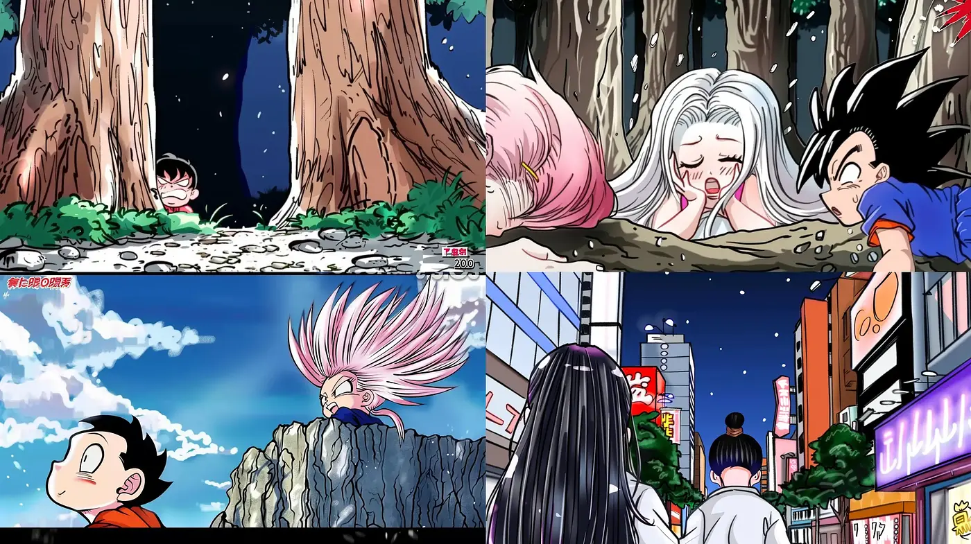 Dynamic Expressive Anime-Inspired Illustration Series - Midjourney sref style