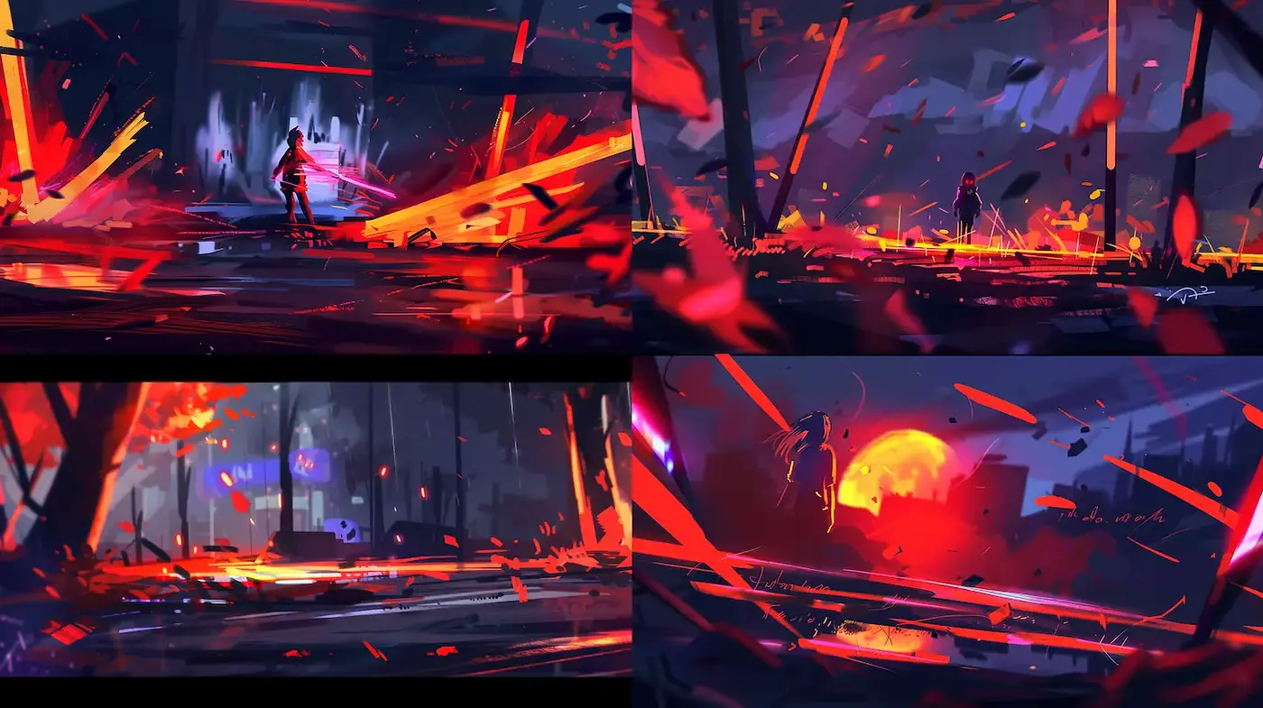 Dynamic and Energetic Sci-Fi Art with Bold Vivid Colors and a Futuristic Atmosphere - Midjourney sref style