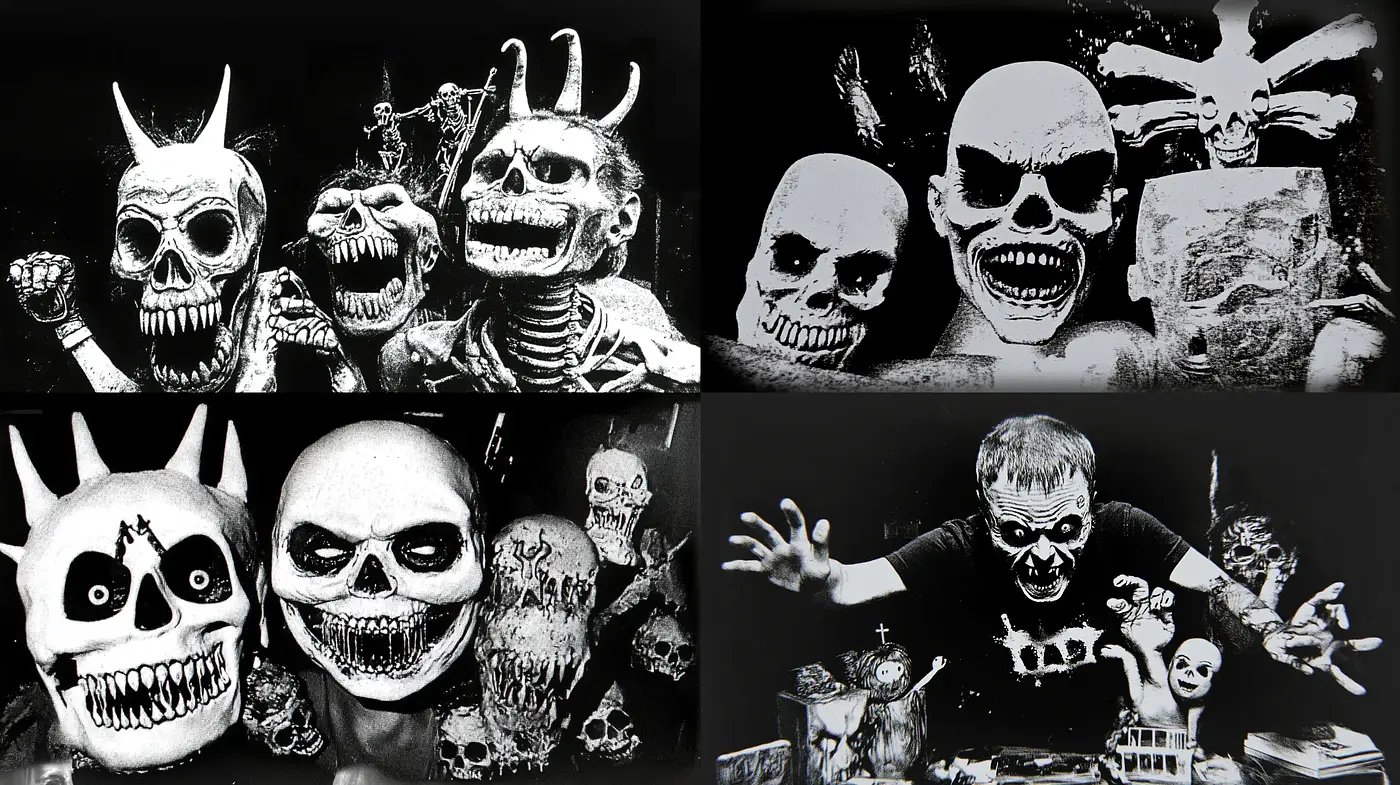 Monochromatic Macabre: A Homage to Gothic Expression - Midjourney sref style
