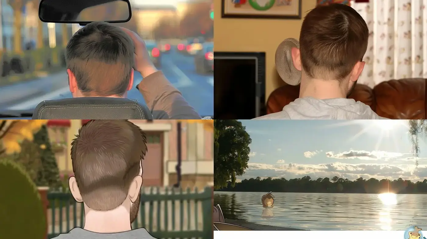 Stylized Representation of Rear Views with a Touch of Whimsy - Midjourney sref style