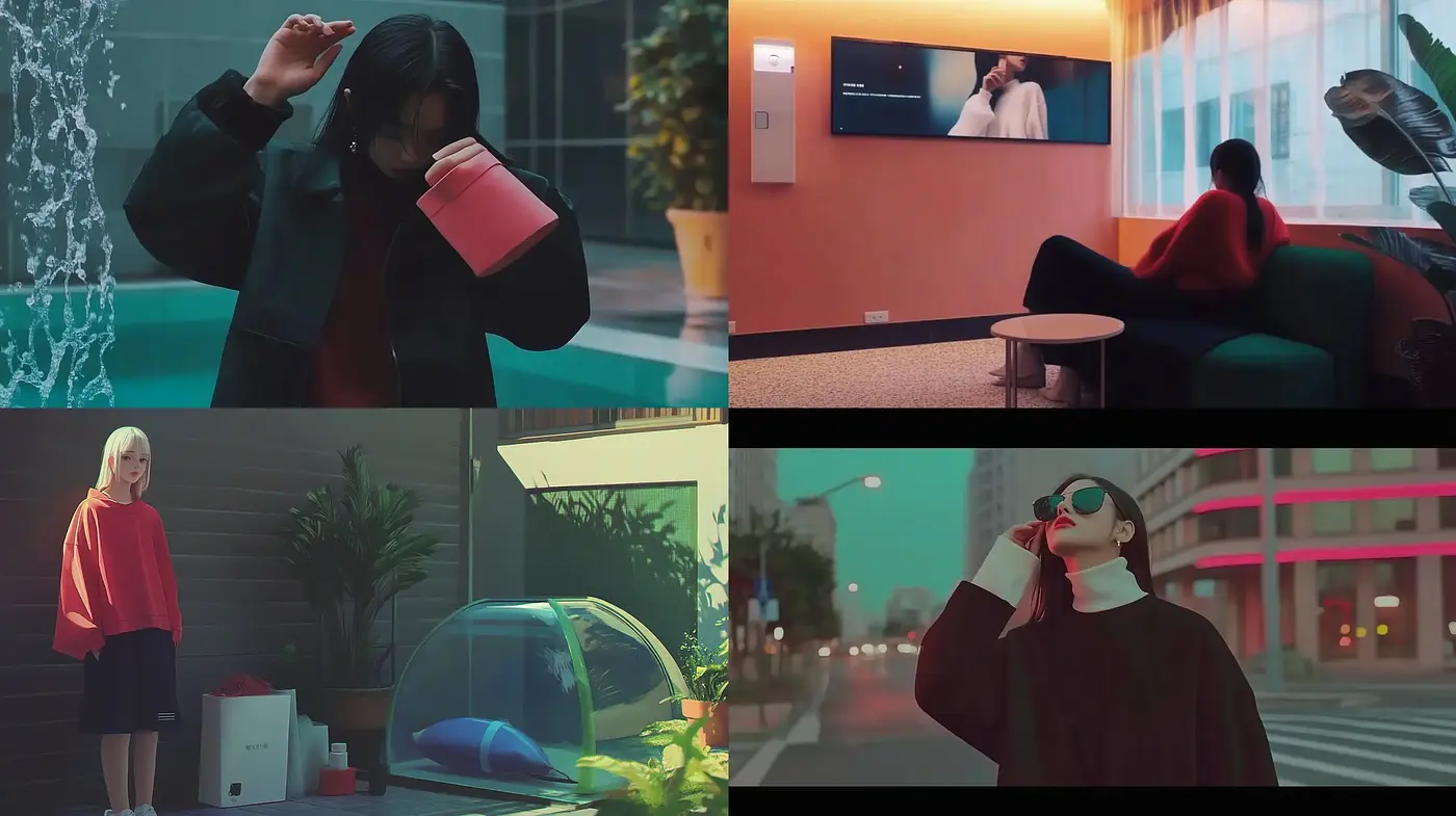 Cinematic Neon Nocturne: A Fusion of Urban and Retrofuturistic Aesthetics - Midjourney sref style