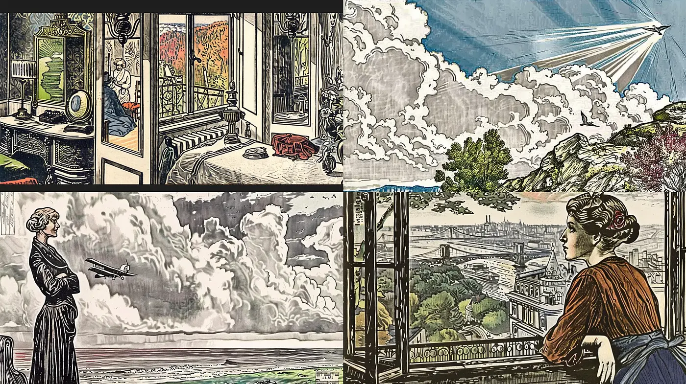 Ethereal Visions of Vintage Storytelling - Midjourney sref style