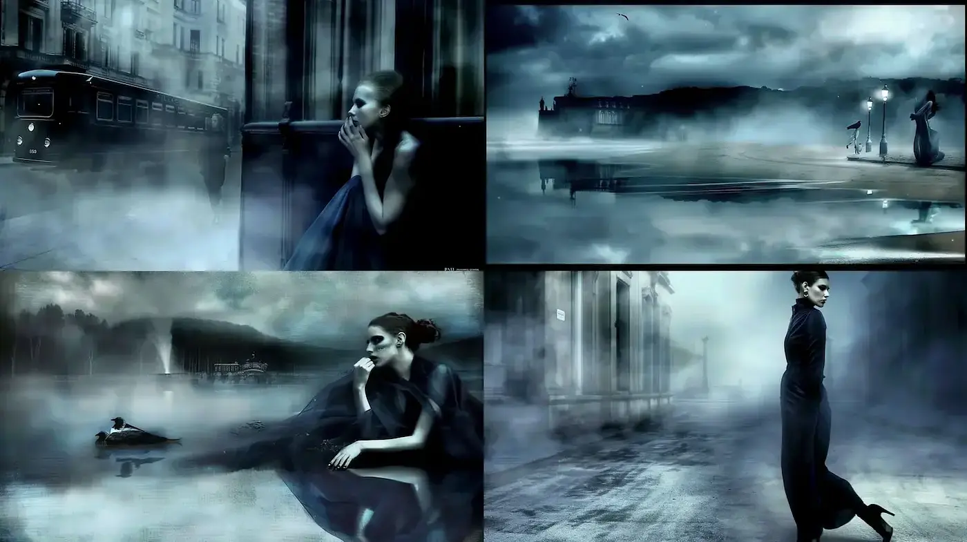 Ethereal and Atmospheric Cinematic Style with a Touch of Glamour - Midjourney sref style